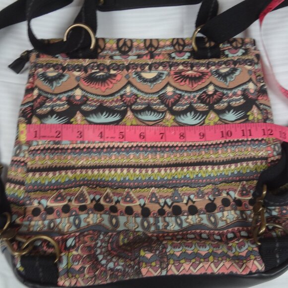 Sakroots Women’s Convertible Signature Peace Print Backpack/ Crossbody Bag/Purse - Picture 13 of 14
